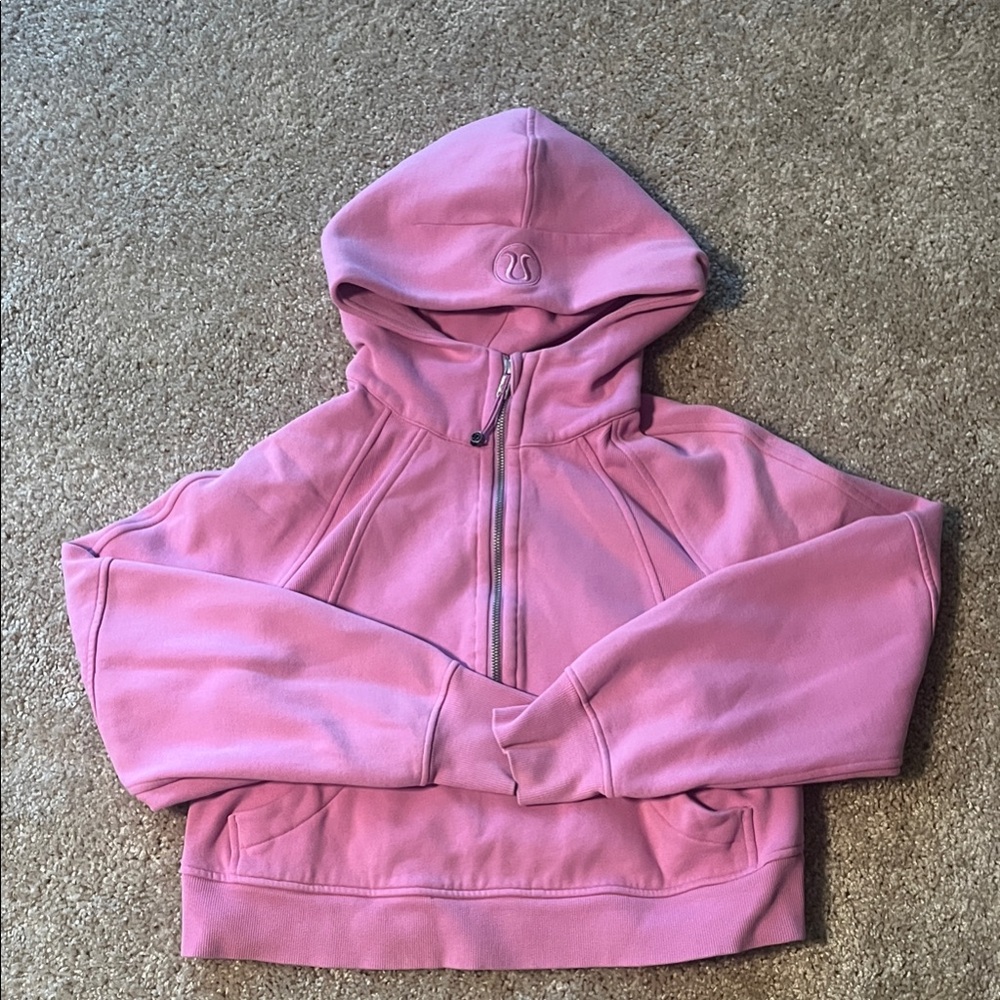 lululemon athletica Pastel Pink Cropped Scuba Jacket
